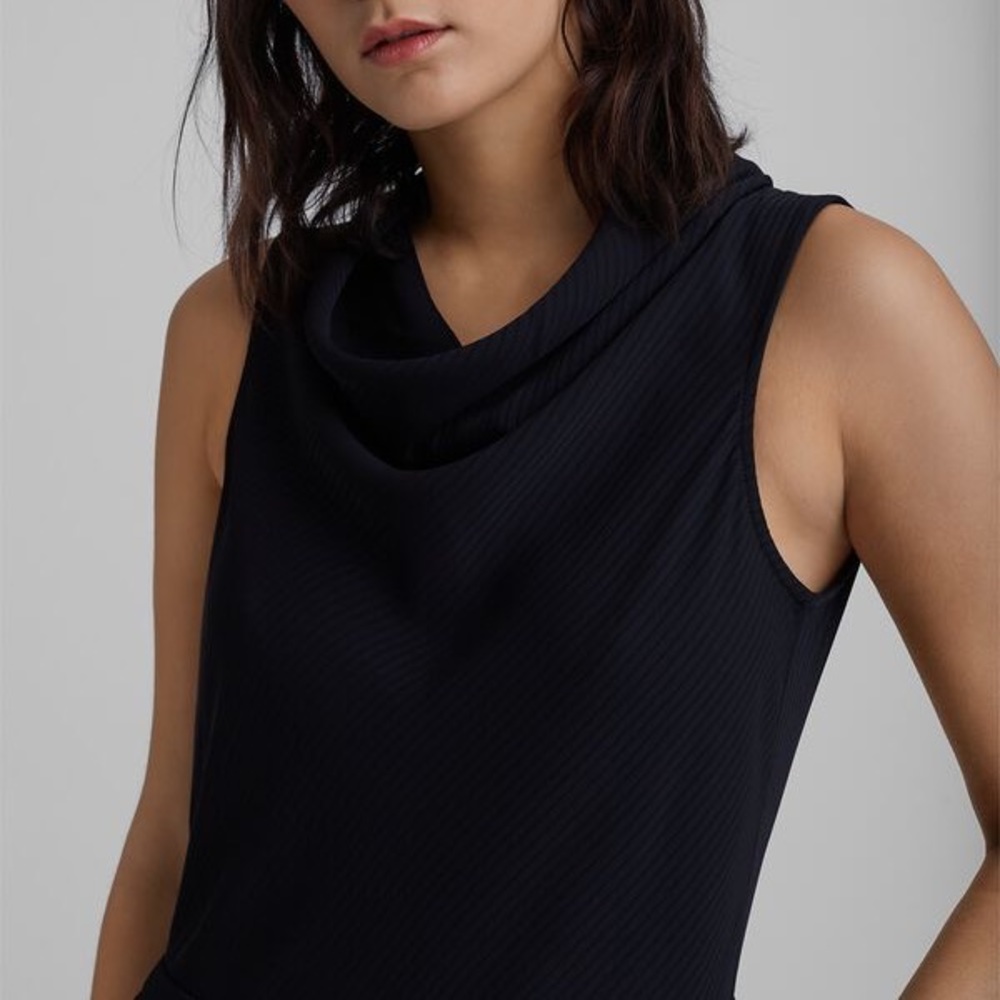Cowl Neck Jumpsuit Black Pantaloons Club Monaco NWT